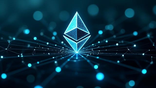 Abstract depiction of Ethereum network connections, symbolizing upgrade complexity.