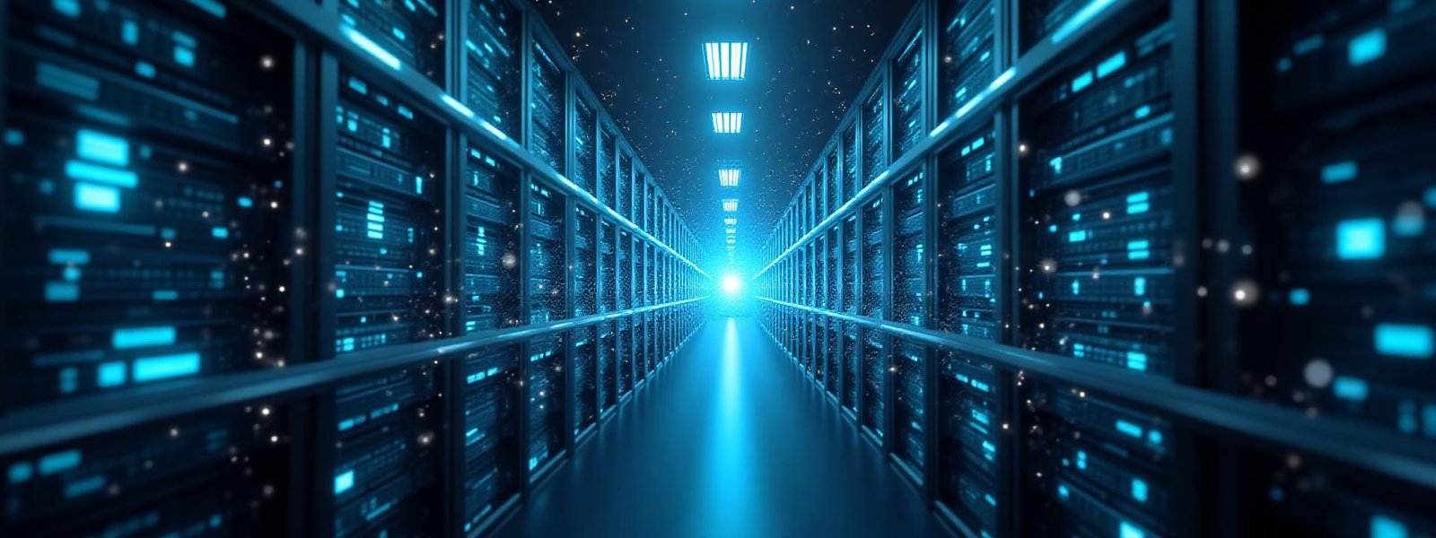 Abstract depiction of global data networks and secure financial servers